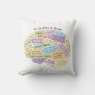 A Quilter’s Brain Pillow – Funny Quilting Gift