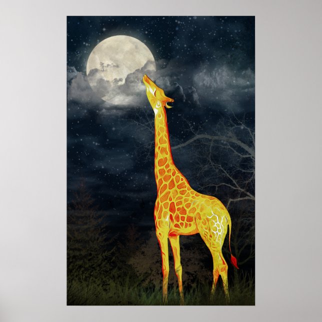 A quoi ressemble la lune ? Poster de la girafe et  (Devant)