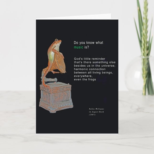 À quoi sert la musique ? Carte de vœux (Devant)