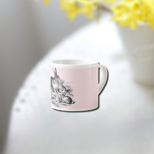 A rabbit family - vintage illustration espresso cup