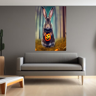 A rabbit in the forest   AI Art Poster