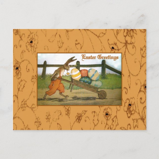 A Rabbit's Work is Never Done Postcard (Front)