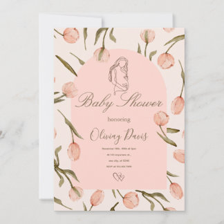 A radiant and delicate 'Baby Shower' invitation 