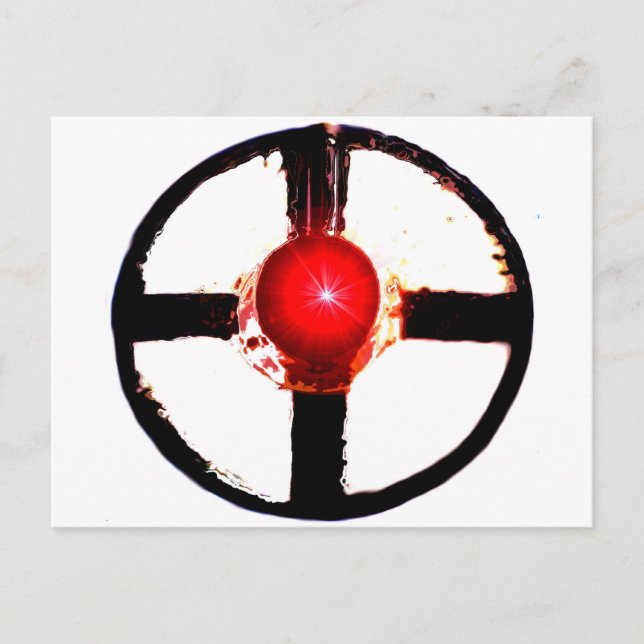 A Railroad Crossing Wig Wag Signal Postcard (Front)