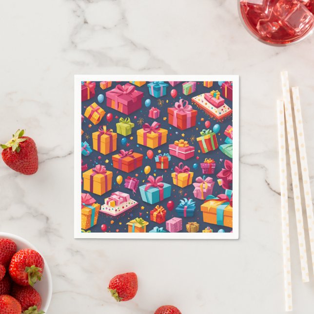 A rain of gifts napkin (Insitu)