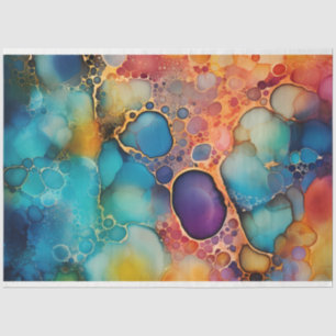 A Rainbow Alcohol Ink Series Design 10 Tissue Paper