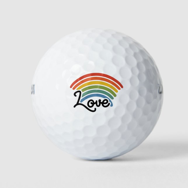 A Rainbow of Love Golf Balls (Front)