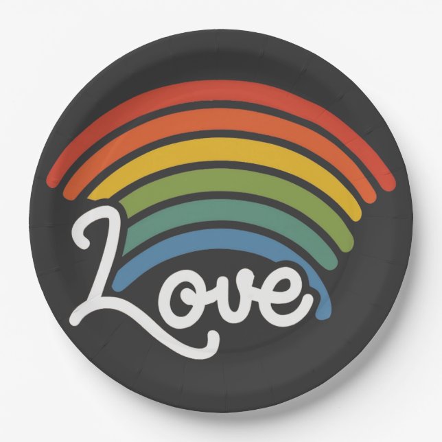 A Rainbow of Love Paper Plate (Front)