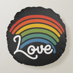 A Rainbow of Love Round Pillow
