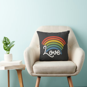 A Rainbow of Love Throw Pillow