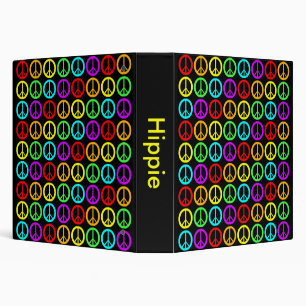 A Rainbow Of Peace Signs Binder
