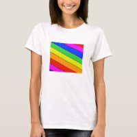 A Rainbow of Primary Coloured Diagonal Stripes on