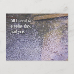 A Rainy Day, and You Postcard