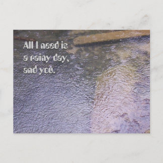 A Rainy Day, and You Postcard