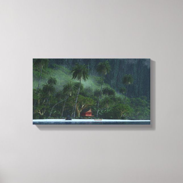A Rainy Day in Paradise Canvas Print (Front)