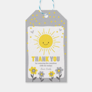 A Ray of Sunshine Baby Shower Favour Tag Sun Summe