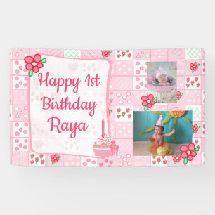 Ă?re bannière personnalisée d'anniversaire pour le