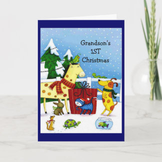Ă?re carte de voeux de Noël du petit-fils