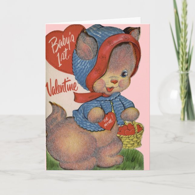 Ă?re carte de voeux de Valentine du bébé (Devant)