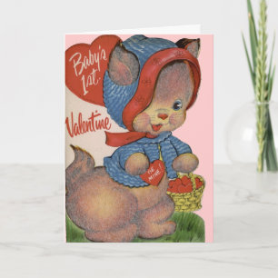 Ă?re carte de voeux de Valentine du bébé