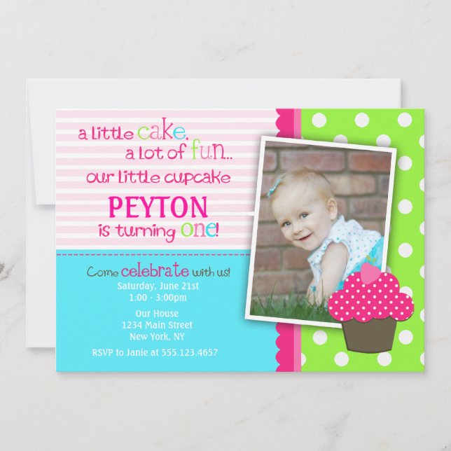 Ă?re invitation de fête d'anniversaire de petit (Devant)