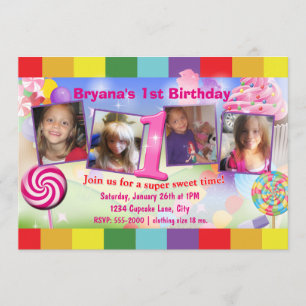 Ă?re invitation de photo de la fête d'anniversaire
