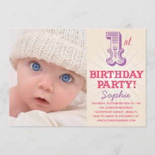 Ă?re PREMIÈRE INVITATION d'ANNIVERSAIRE de ROSE et