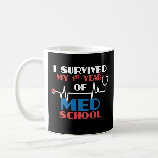 Ă?re tasse de café survécue d'école de Med d'année (Gauche)