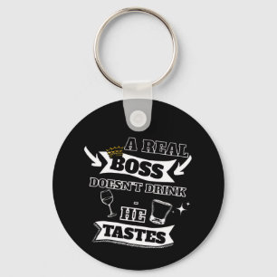 A Real Boss Quote  Keychain