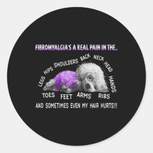 A Real Pain Bichon Frise Dog  Classic Round Sticker