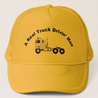 A Real Truck Drivin Man Mesh Cap - Yellow