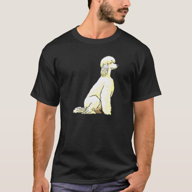 A Really Fluffy White Poodle Dog T-Shirt (Front)