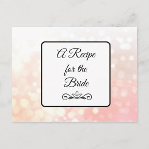 A Recipe For the Bride Wedding Recipe Card