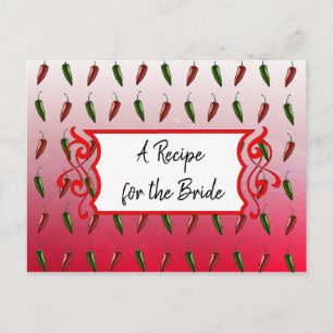 A Recipe For the Bride Wedding Recipe Card