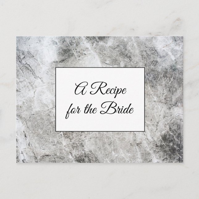 A Recipe For the Bride Wedding Recipe Card (Front)