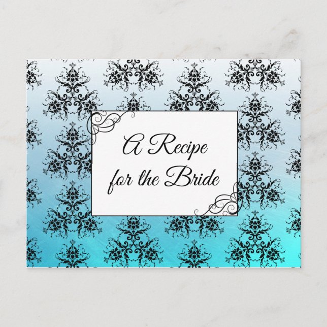 A Recipe For the Bride Wedding Recipe Card (Front)