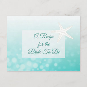 A Recipe For the Bride Wedding Recipe Card