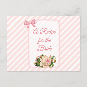 A Recipe For the Bride Wedding Recipe Card