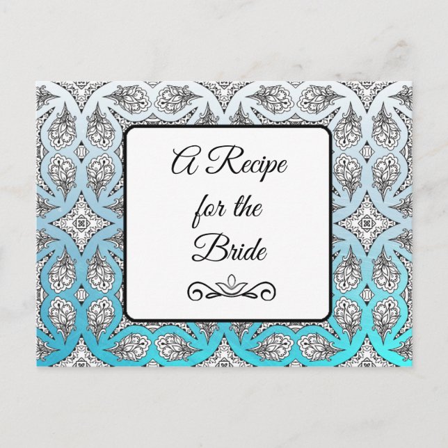 A Recipe For the Bride Wedding Recipe Card (Front)