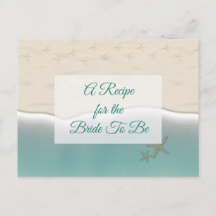 A Recipe For the Bride Wedding Recipe Card