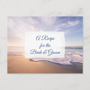 A Recipe For the Bride Wedding Recipe Card