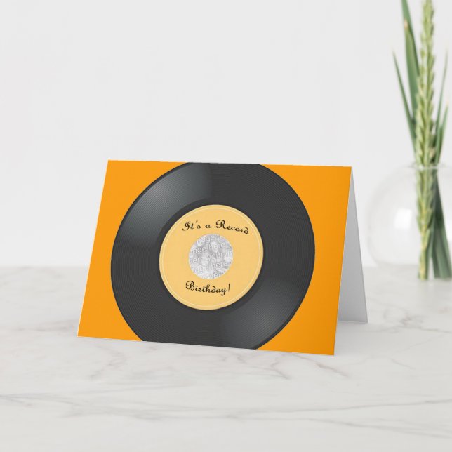 A RECORD BIRTHDAY PHOTO INVITE (Front)