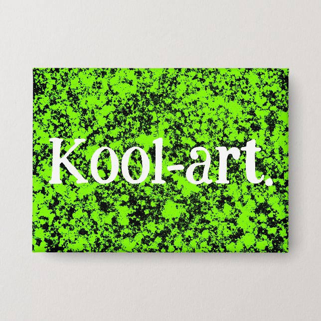 A rectangle pin with image of my abstract artwork. (Front)