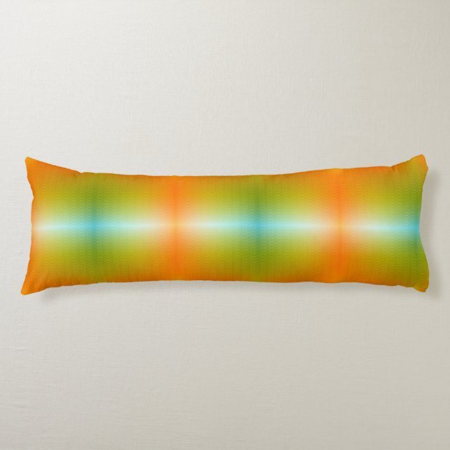 A rectangular pillow featuring a vibrant gradient  (Front)