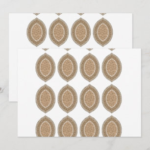 A rectangular rug with an intricate geometric moti invitation