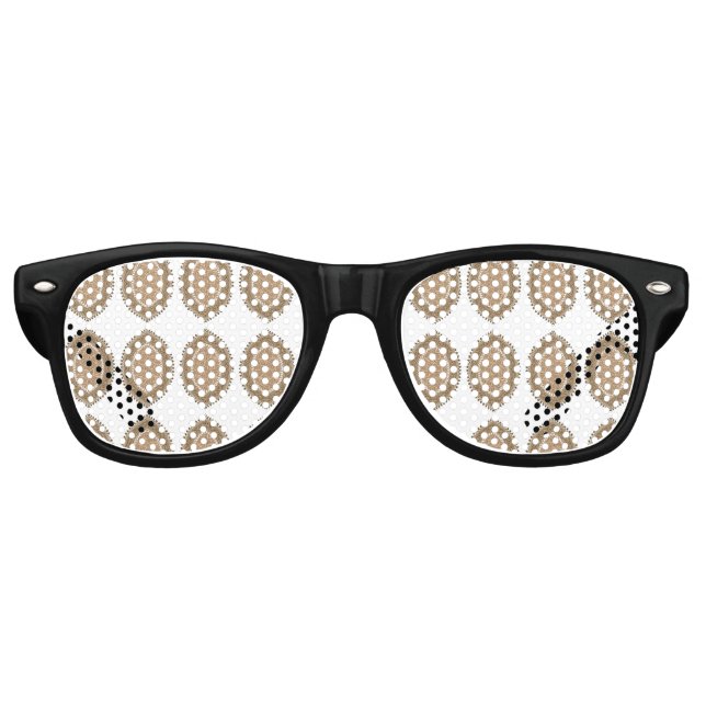 A rectangular rug with an intricate geometric moti retro sunglasses (Front)