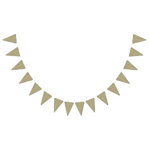 A rectangular rug with intricate geometric pattern bunting flags