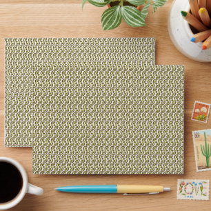A rectangular rug with intricate geometric pattern envelope