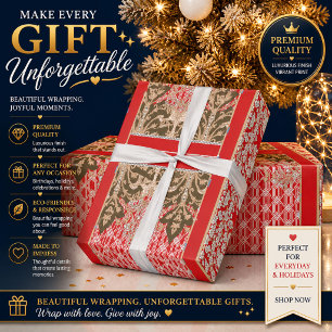a red and black painting with a red heart on it wrapping paper