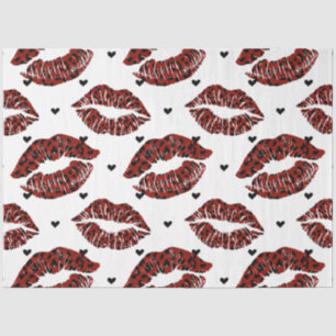 A Red and Black Valentine Design Series 4 Tissue Paper